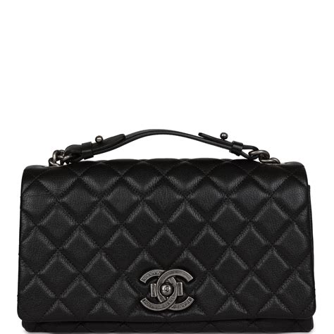 chanel city rock bag|Chanel City Rock Medium Flap Black Goatskin .